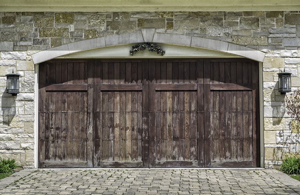 Consider the Texas climate when selecting a wooden garage door