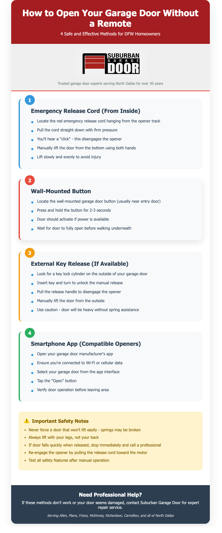 Infographic: How to Open Your Garage Door Without a Remote