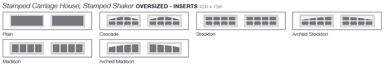 Stamped Carriage House / Stamped Shaker Window Options